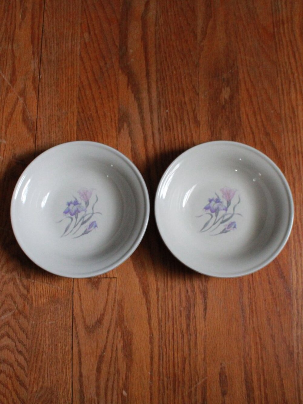 Vintage Pair of China Pearl 1988 "Orchid" Cereal Bowls